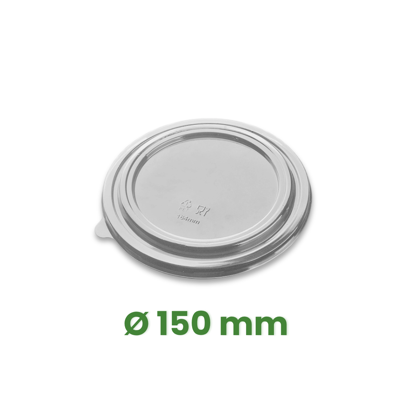 Plastové víčko Ø150 mm pro KRAFT salátovou misku [50 ks]