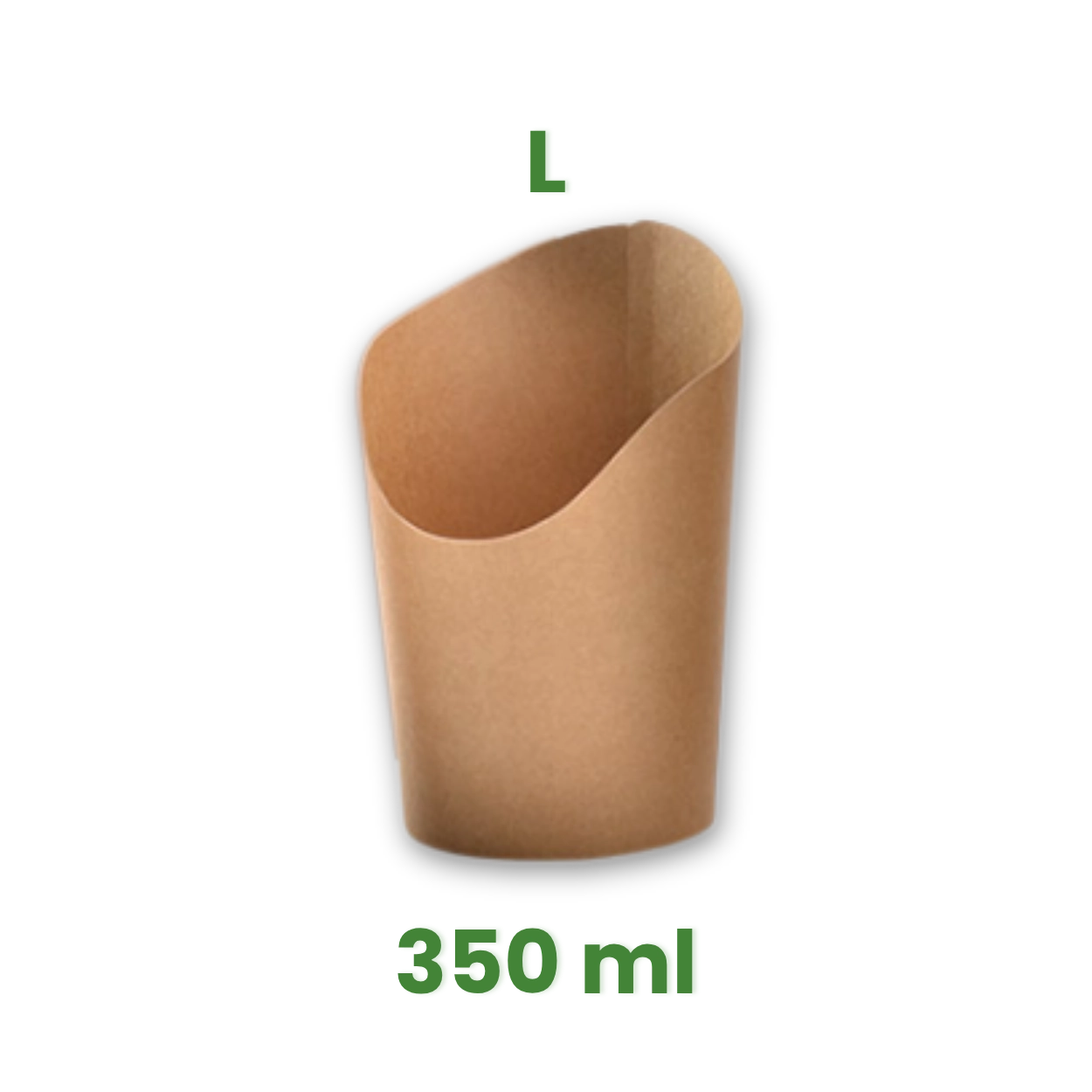 Kornout na hranolky/wrap/tortillu, kraft L 350 ml [65ks]