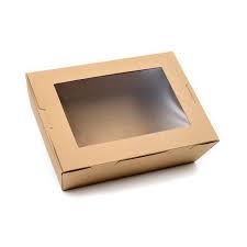 Papírová miska na salát S Kraft s oknem 150x115x50