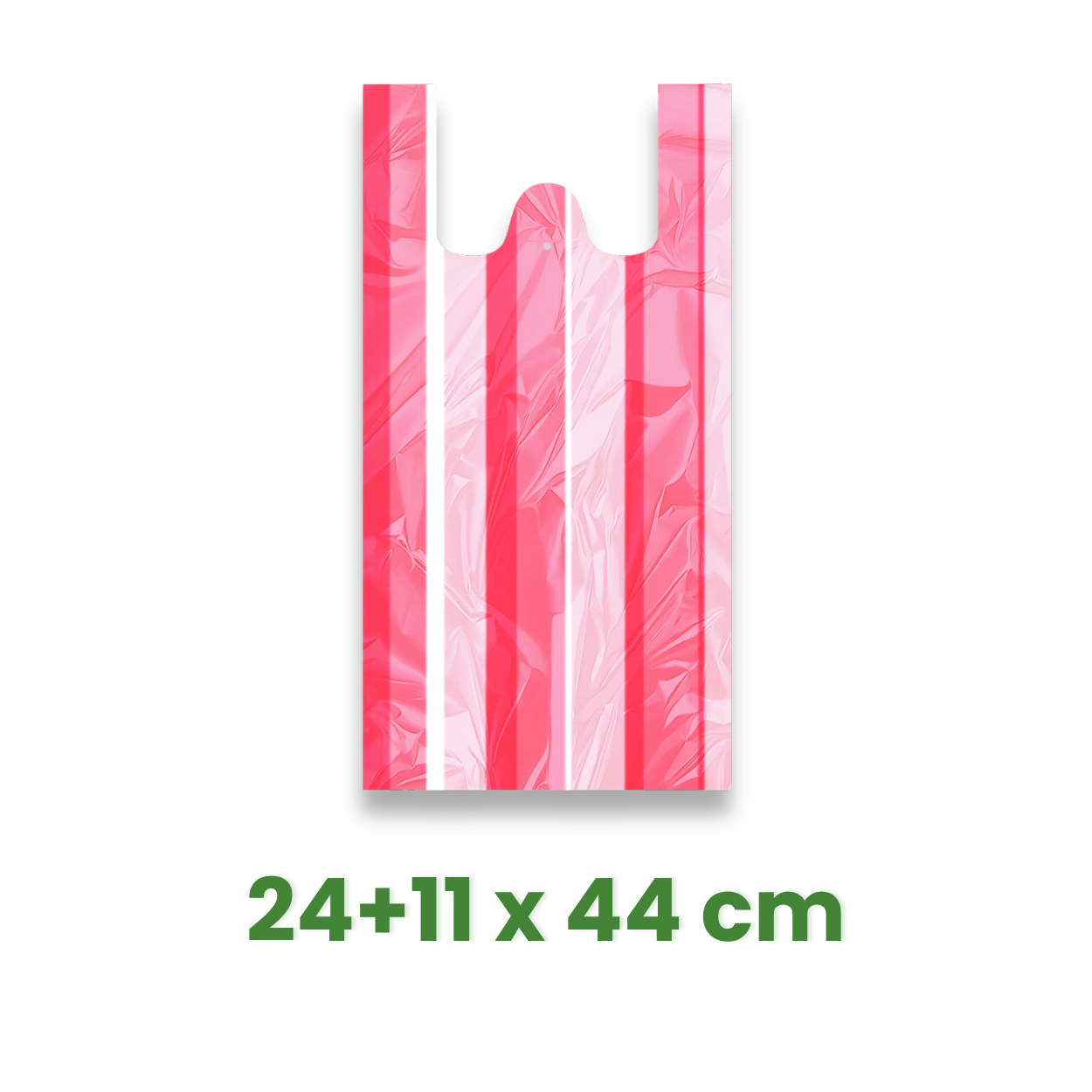 Taška 24+11 x 44 cm, 4 kg barevná pruhovaná [100 ks]