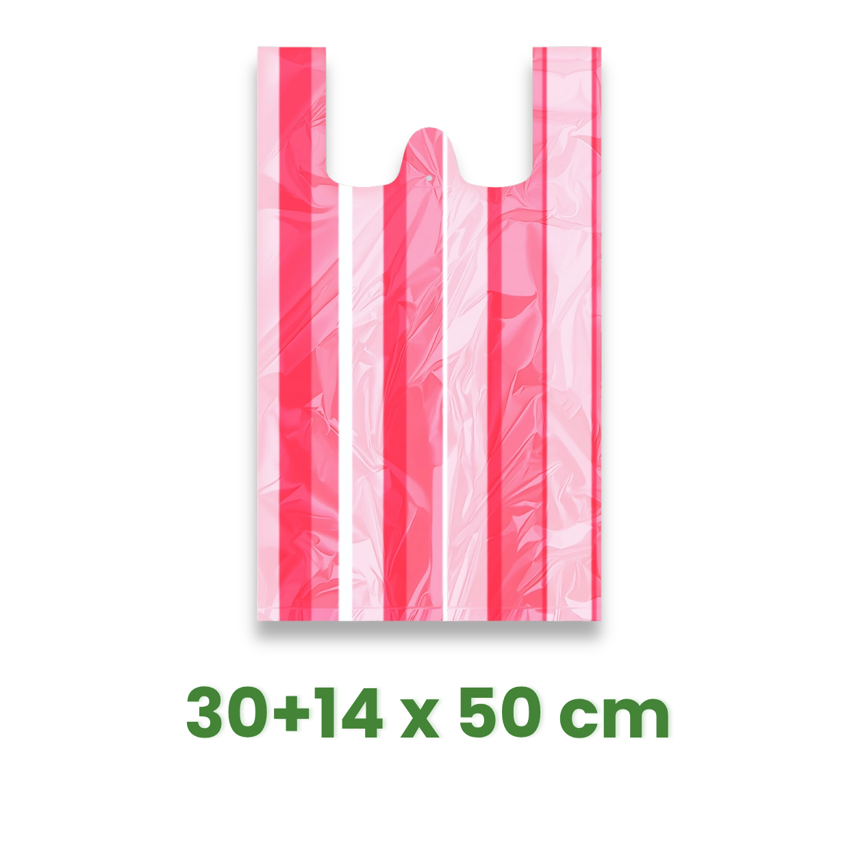 Taška 30+14 x 50 cm, 10 kg barevná pruhovaná [100 ks]