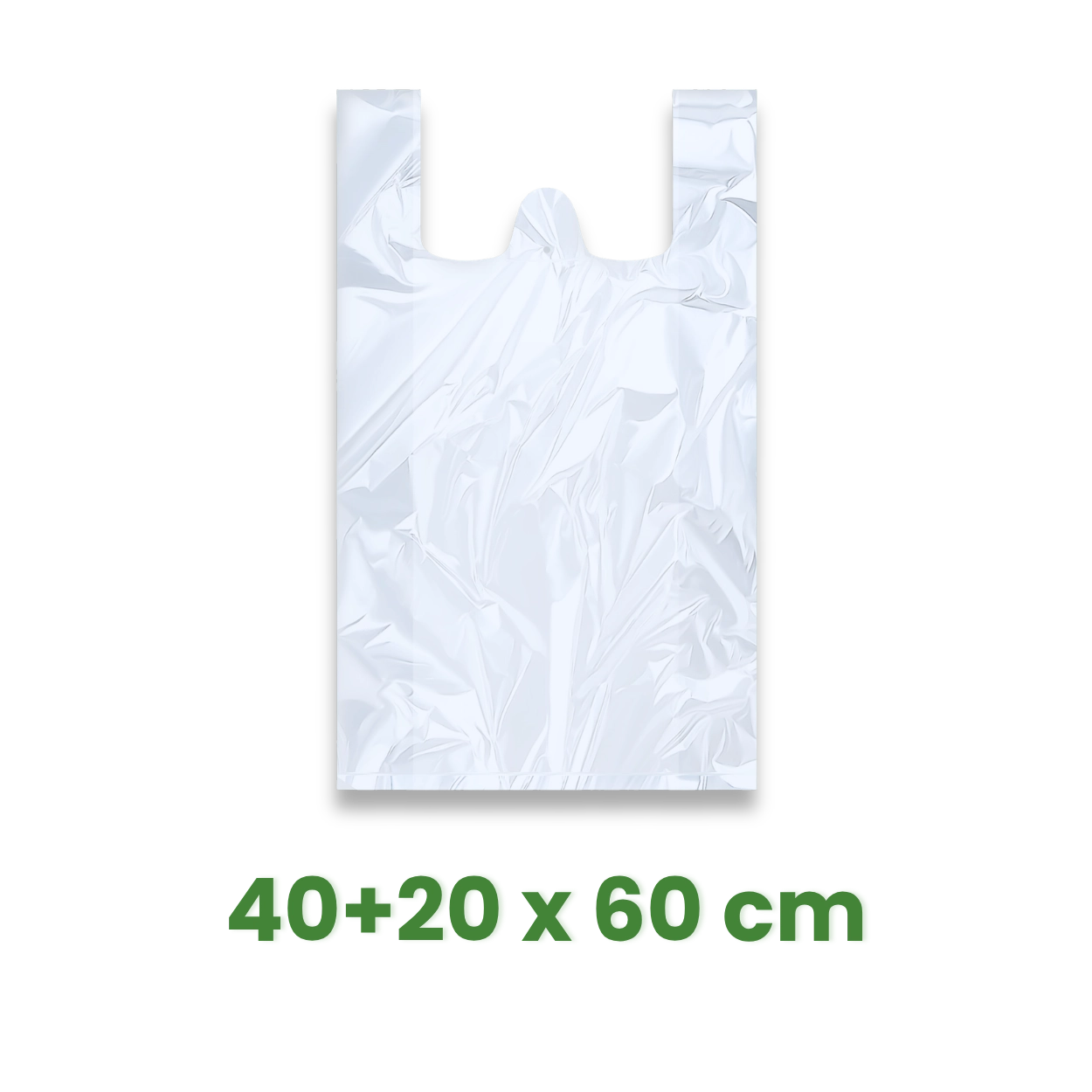 Taška 40+20 x 60 cm, 20kg bílá extra silná [50 ks]