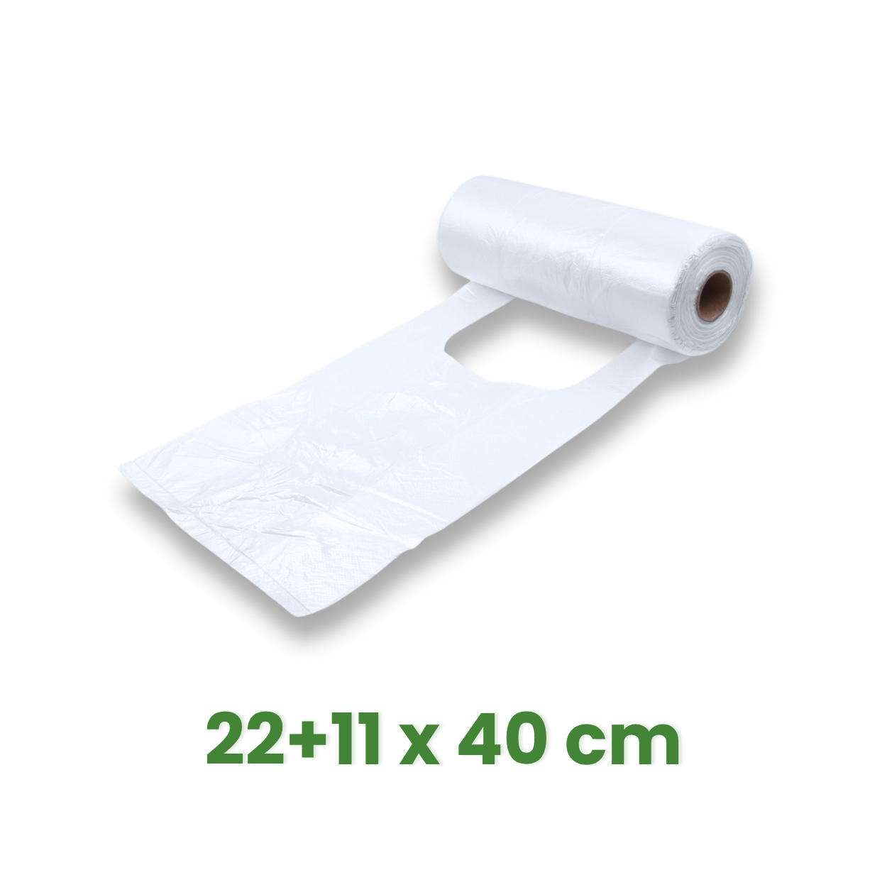 Taška 22+11 x 40 cm, 3kg transparentní extra silná na roli [250 ks]