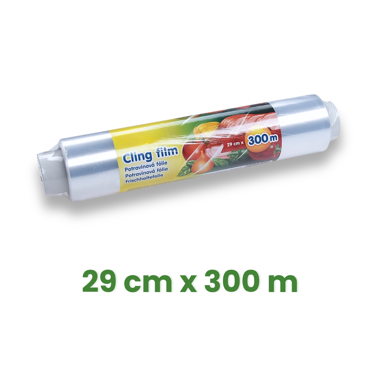Potravinová fólie 29 cm x 300 m, 9µm, jednotlivě balená [1 ks]