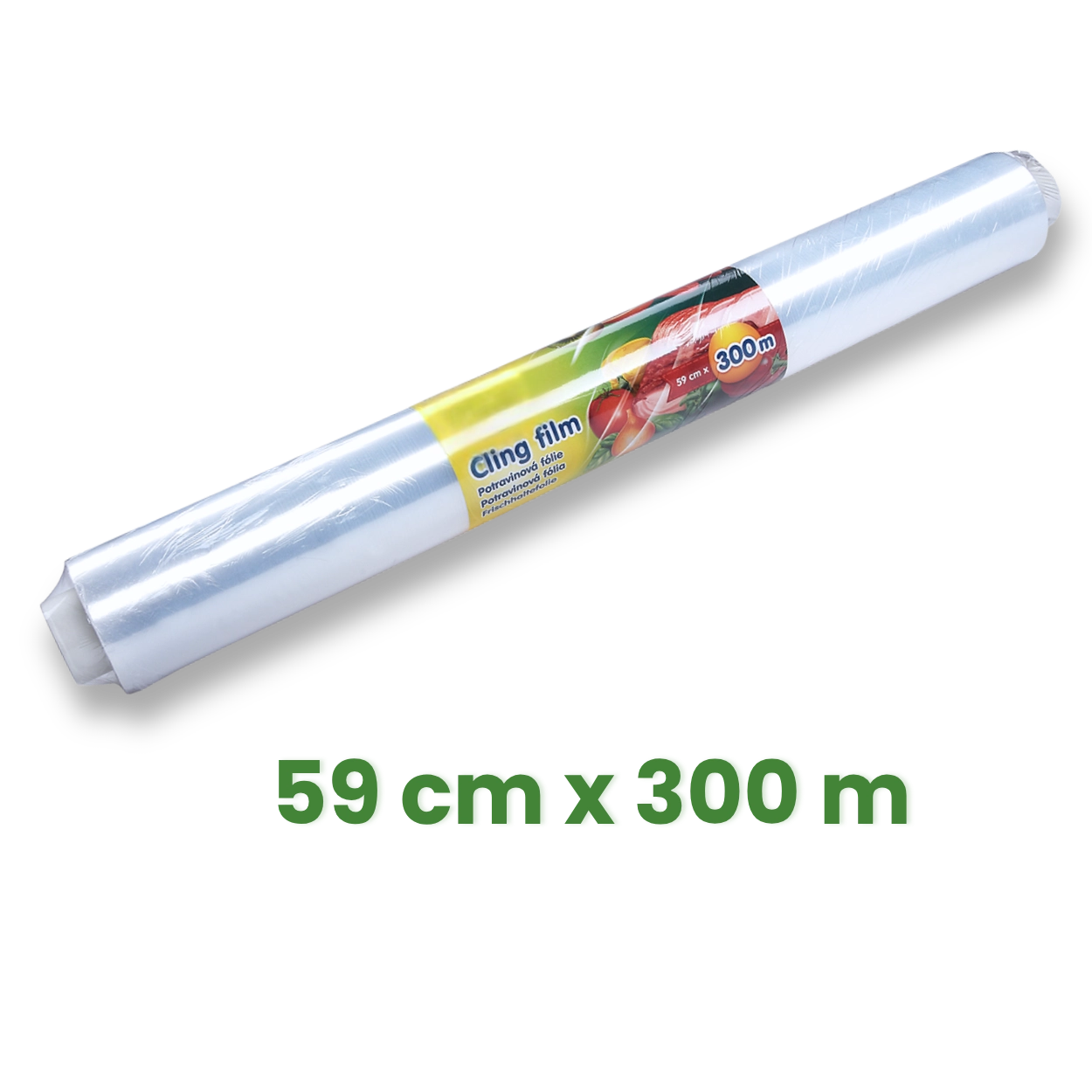 Potravinová fólie 59 cm x 300 m, 9µm, jednotlivě balená [1 ks]