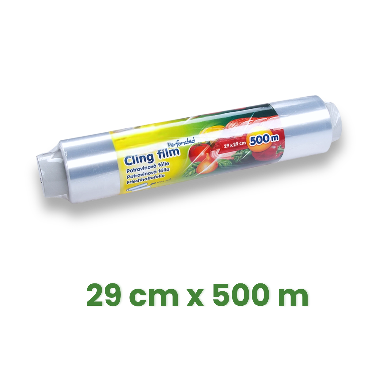 Potravinová fólie 29 cm x 500 m s perforací , 9µm, jednotlivě balená [1 ks]