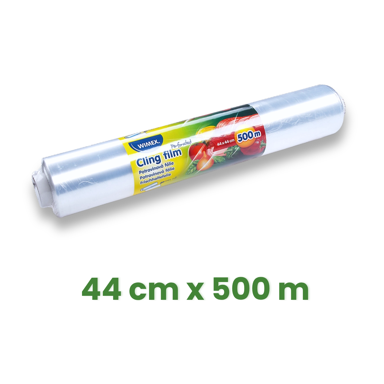 Potravinová fólie 44 cm x 500 m s perforací, 9µm, jednotlivě balená [1 ks]
