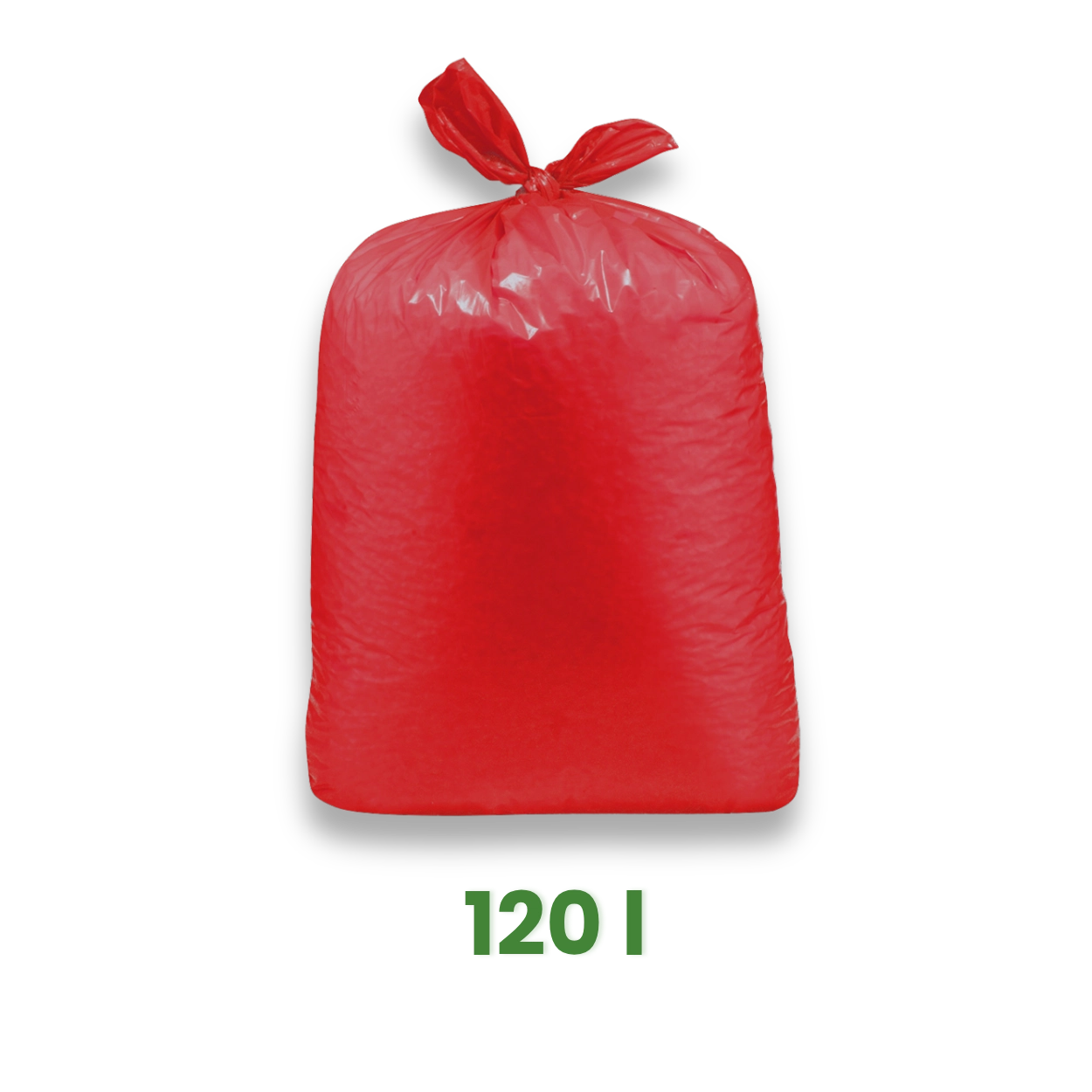 Pytle na odpadky 120 l, 70 x 110 cm, červené [25 ks]