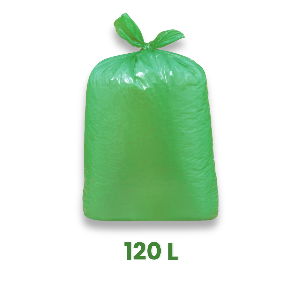 Pytle na odpadky 120 l, 70x110 cm, zelené [25 ks]