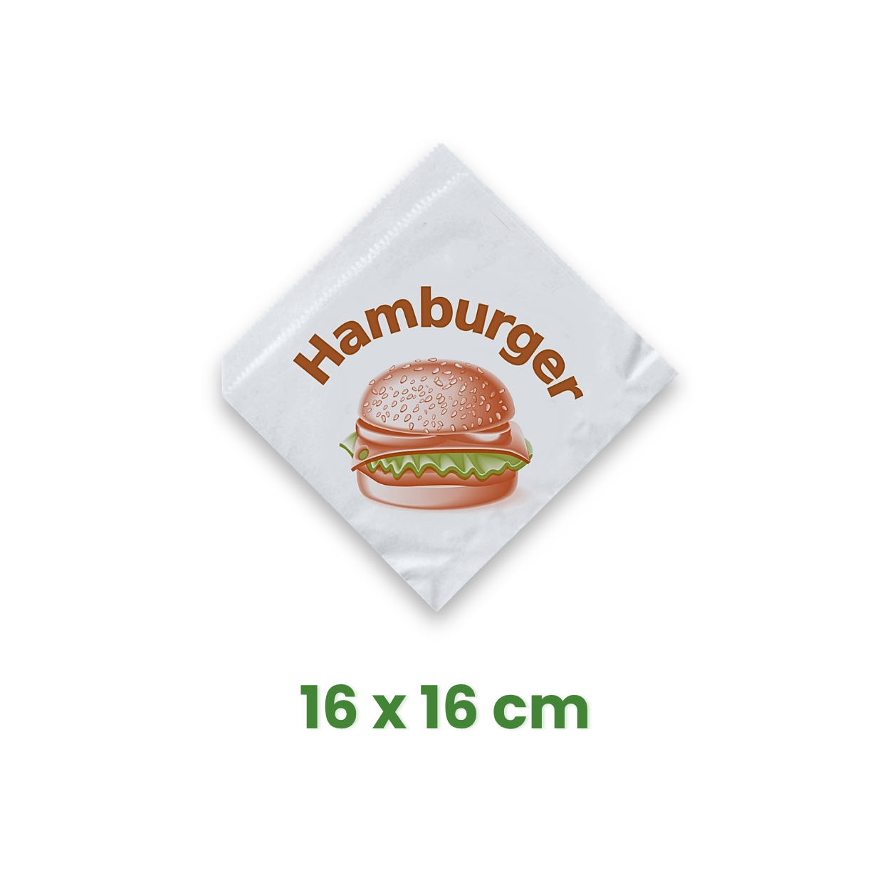 Papírový sáček 16 x 16 cm, Hamburger [500 ks]