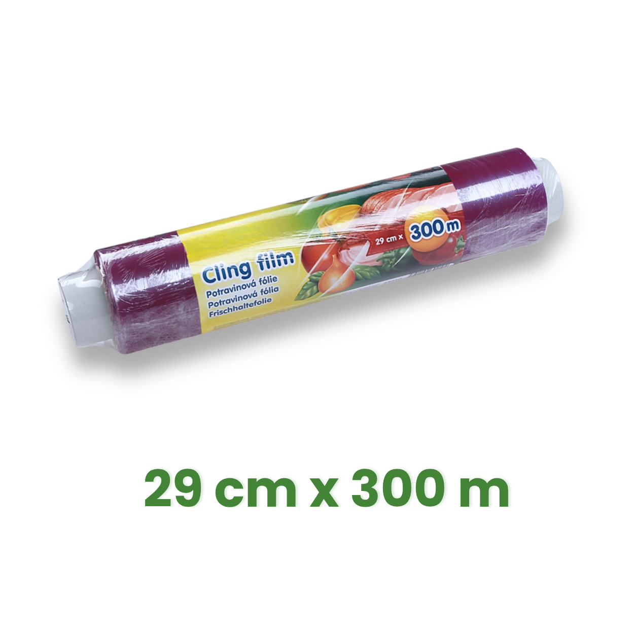 Potravinová fólie 29 cm x 300 m, 8µm, jednotlivě balená [1 ks]