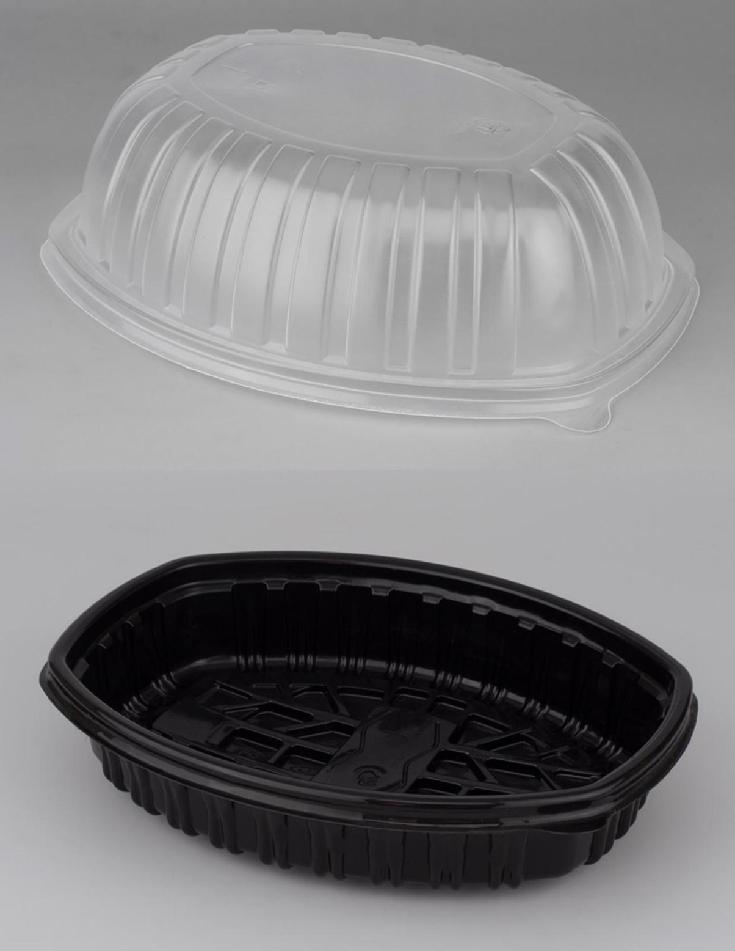 Menu mísa BIG PP/microwave černá 286x190x5 1-dílná včetně víčka