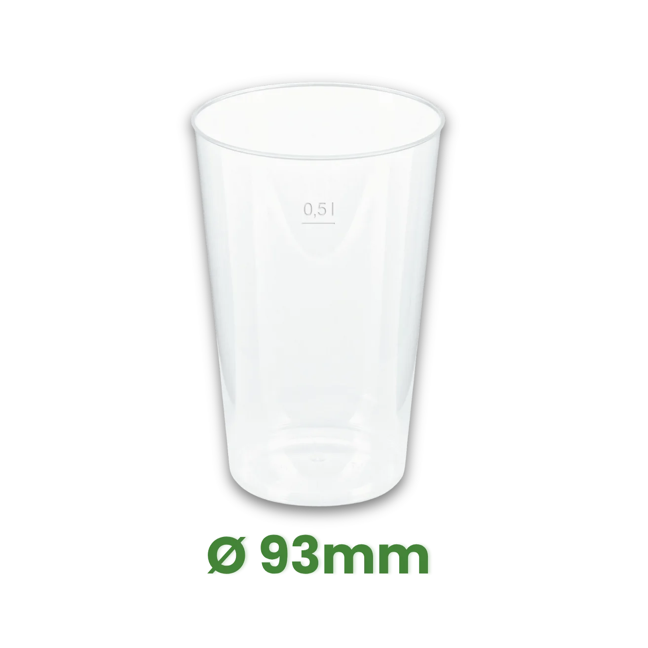 Vratný kelímek 0,5L Ø93mm, extra-silný PP [12 ks]