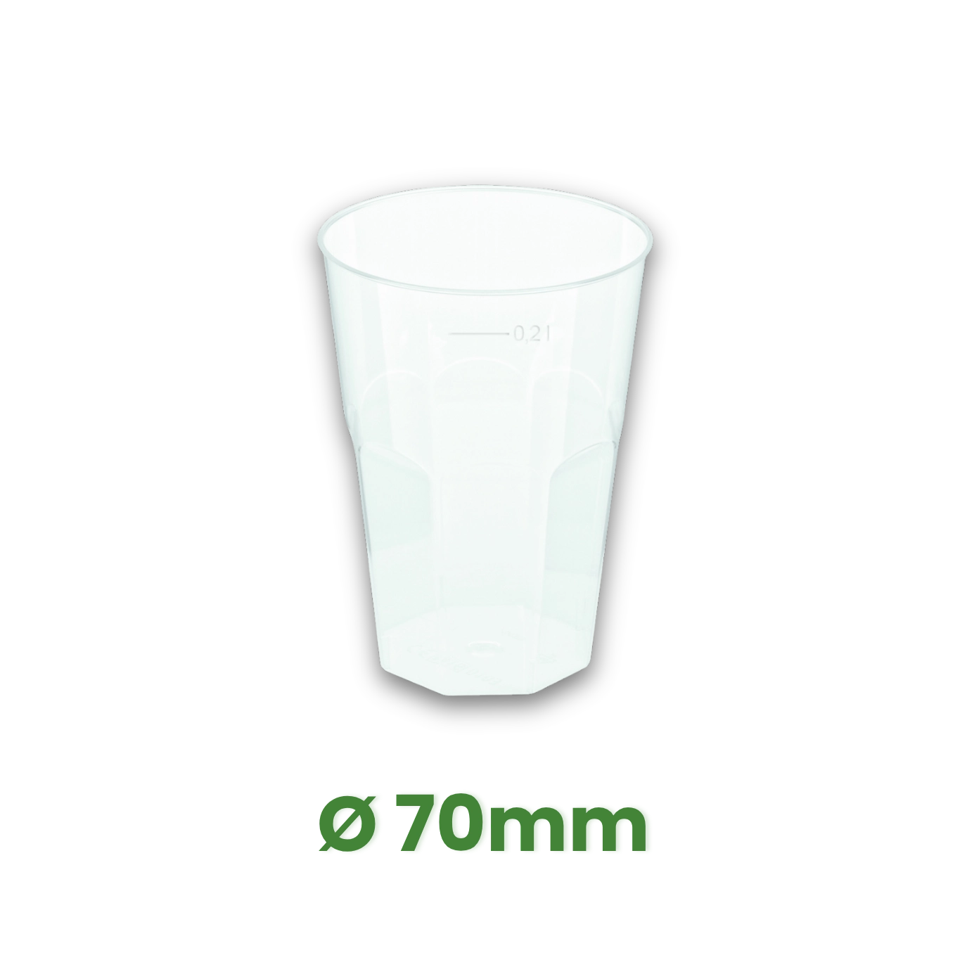 Vratný kelímek koktejlový 0,2L Ø70mm, extra-silný PP [12 ks]