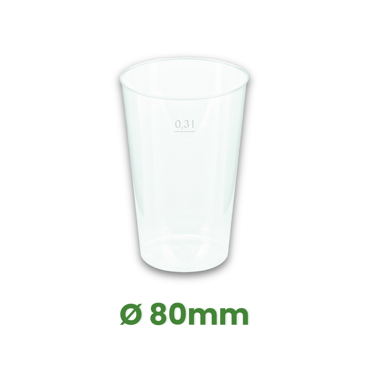 Vratný kelímek 0,3L Ø80mm, extra-silný PP [15 ks]