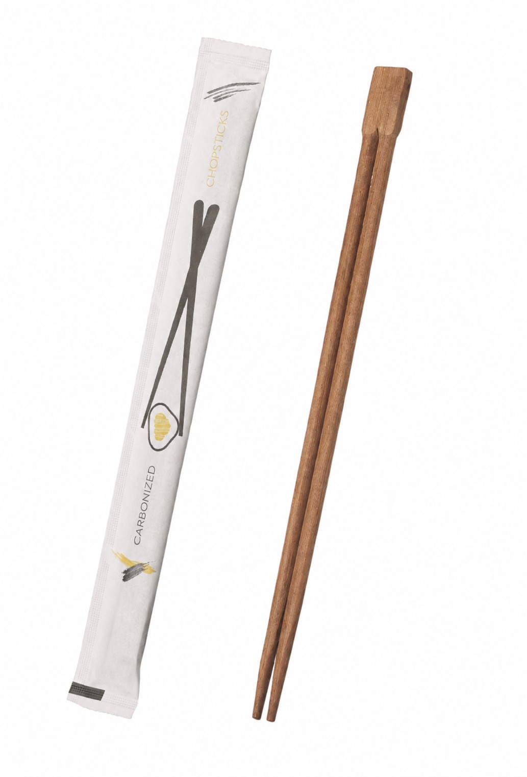Prémiové karbonizované bambusové hůlky, celozabalené 23 cm/100ks