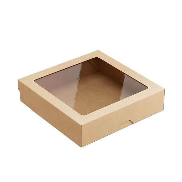 ECO Papírová krabička na sushi 1500 ml, 200×200×48 mm [50 ks]