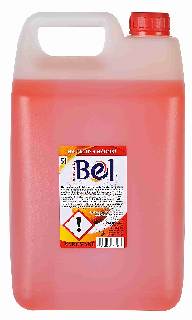 BEL pomeranč na úklid a nádobí 5L
