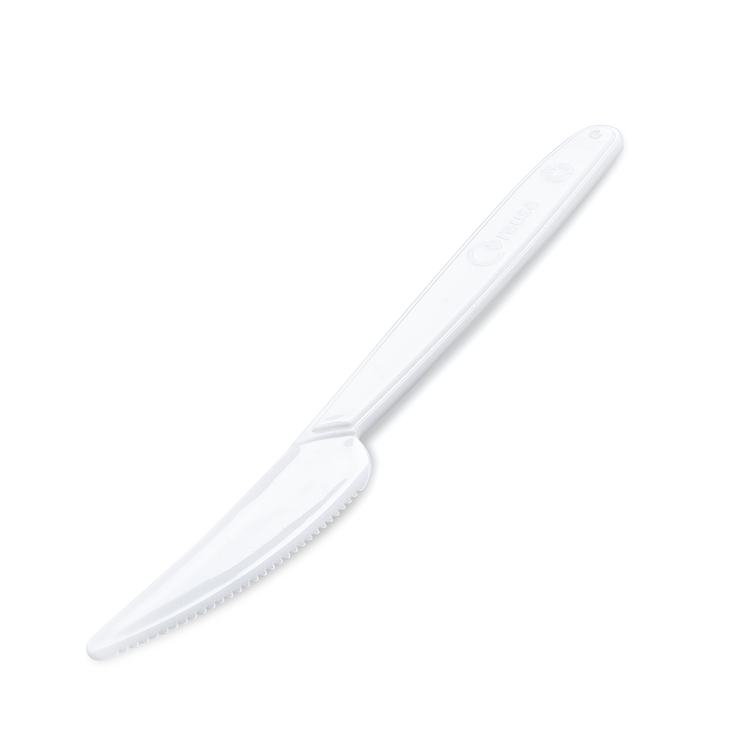 Nůž (PP) vratný bílý 18,5cm [50 ks]