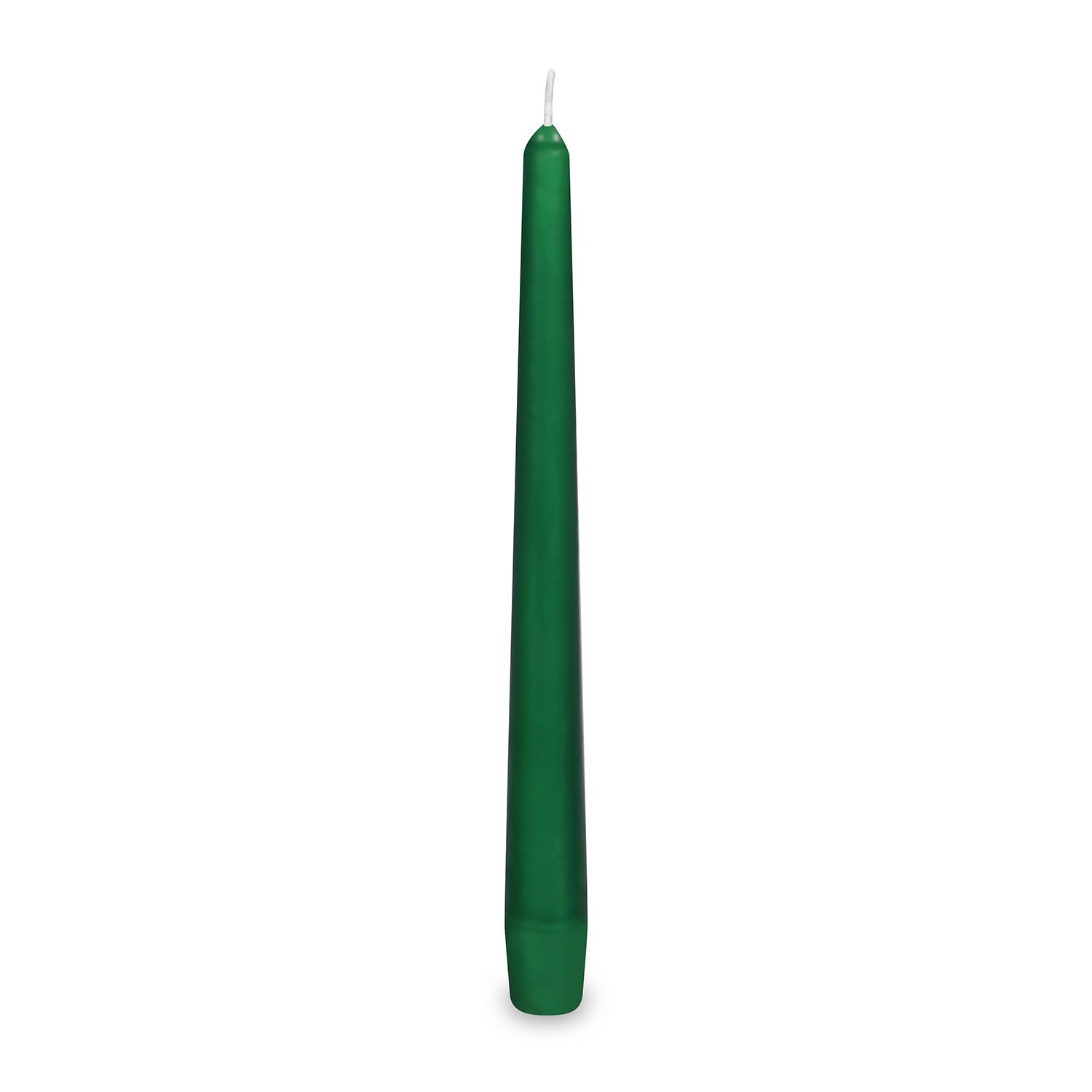 Svíčka kónická 245 mm tmavě zelená [10 ks]