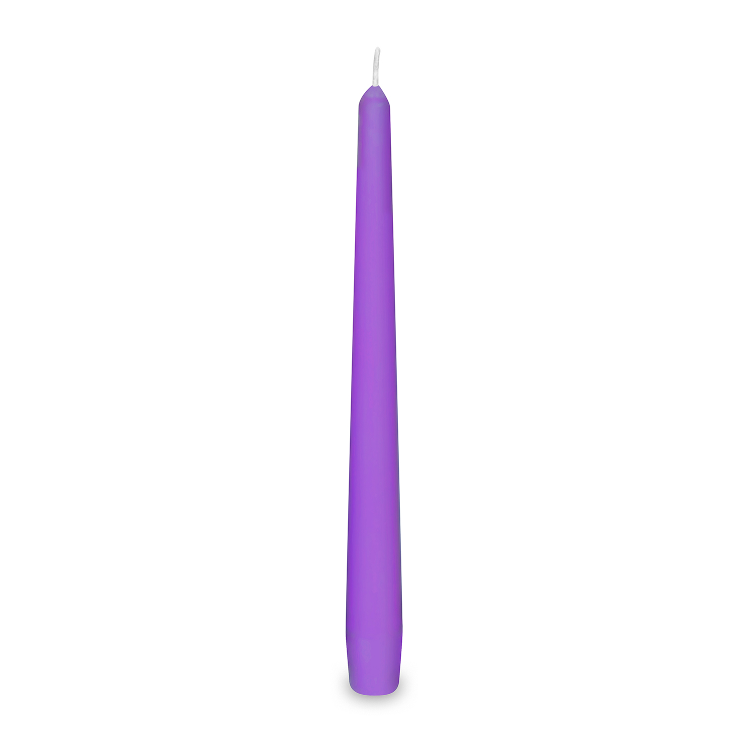 Svíčka kónická 245 mm světle fialová [10 ks]