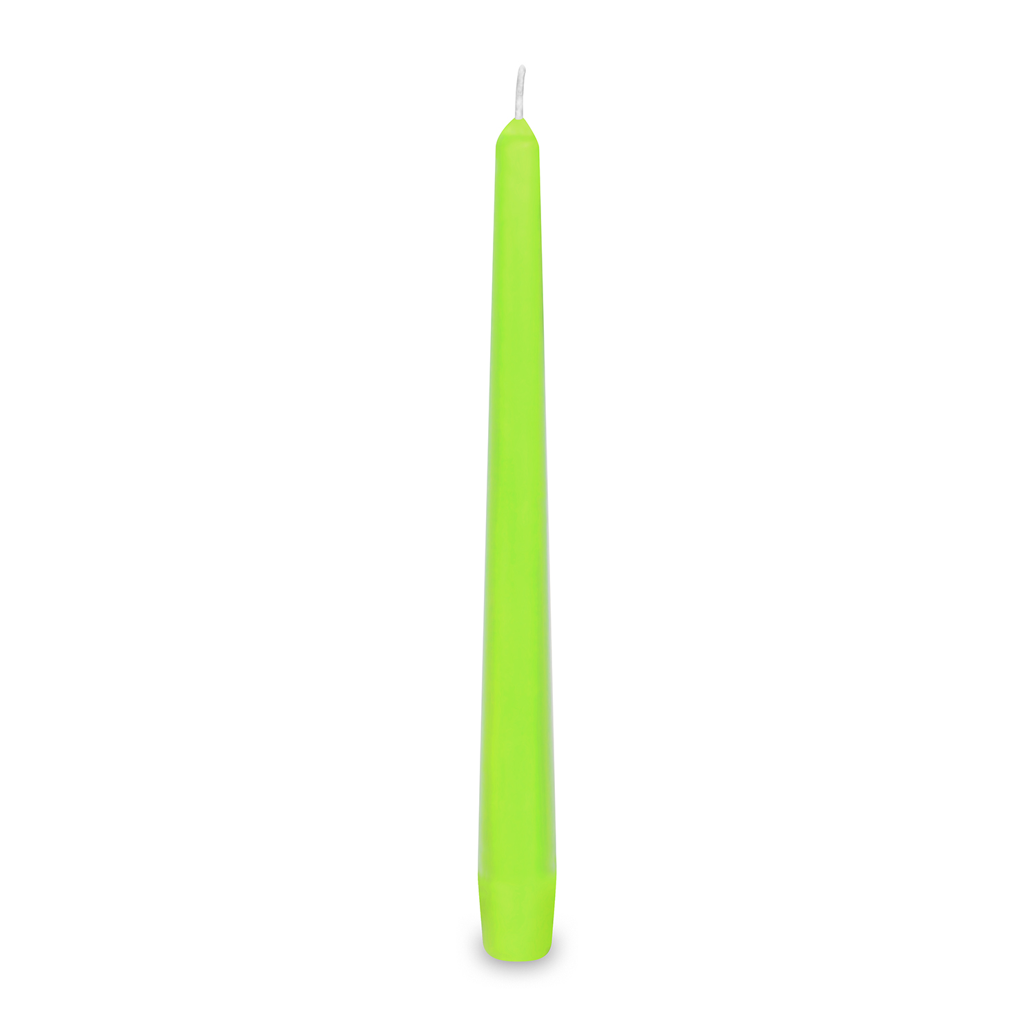 Svíčka kónická 245 mm žlutozelená [10 ks]