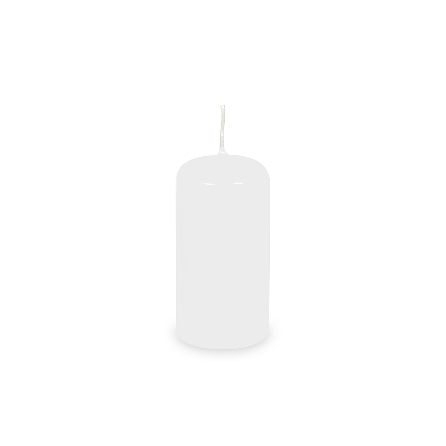 Svíčka válcová Ø 40 x 80 mm bílá [4 ks]