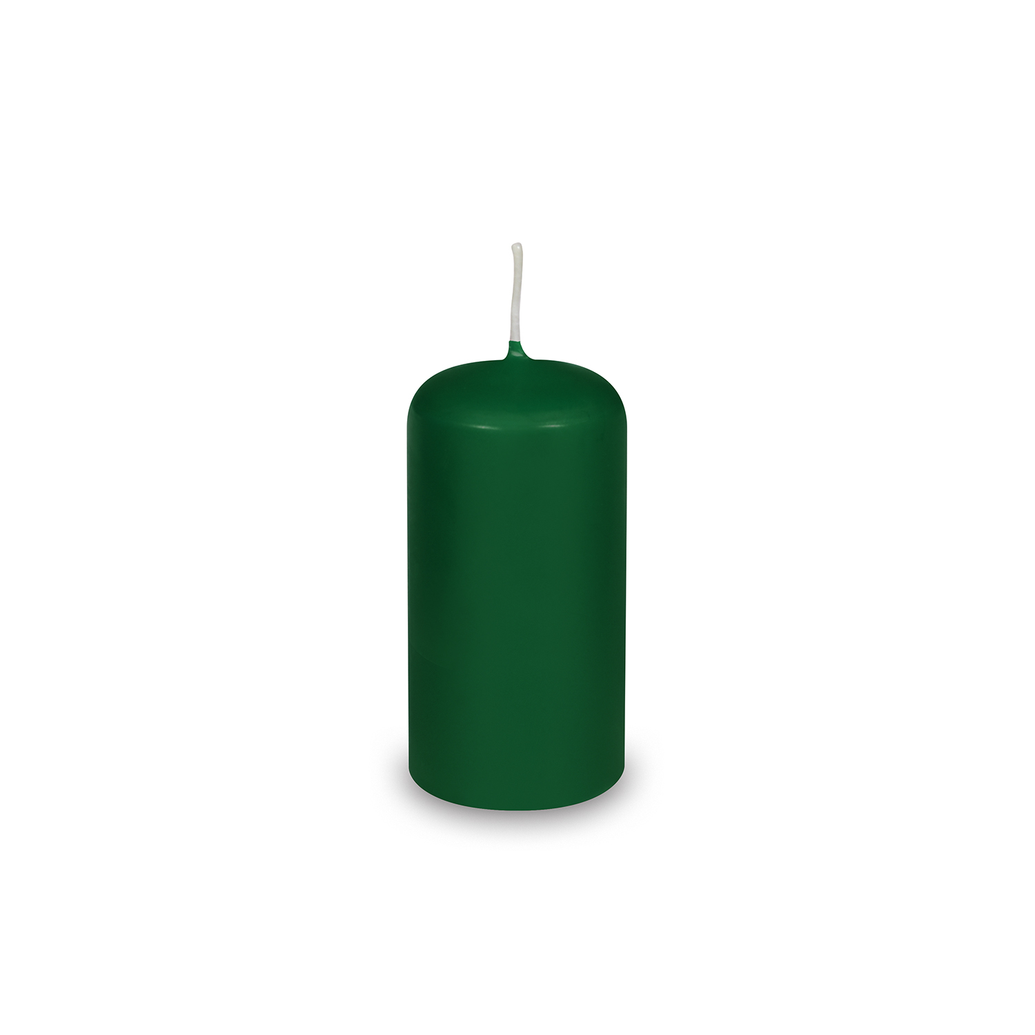 Svíčka válcová Ø 40 x 80 mm tmavě zelená [4 ks]