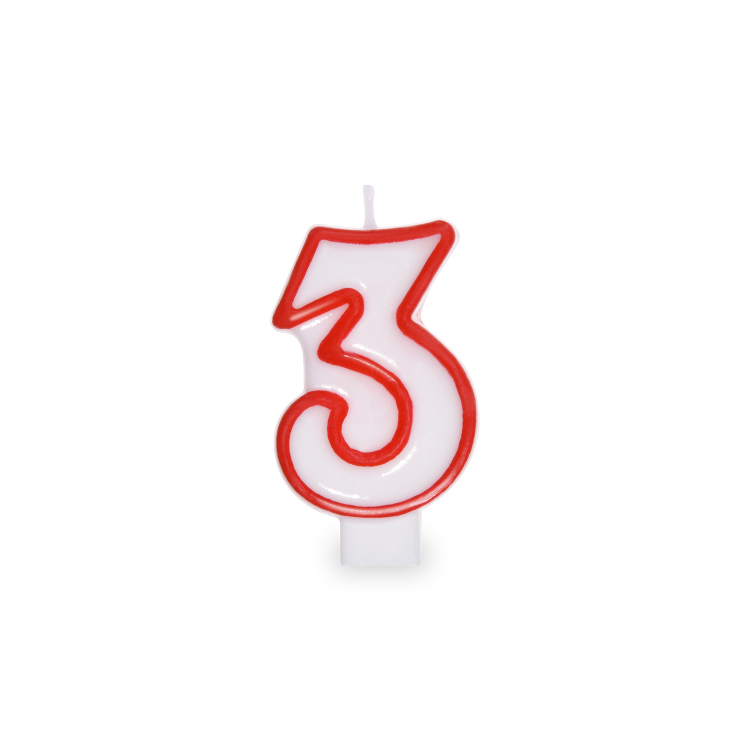 Svíčka číslová "3" 75 mm [1 ks]
