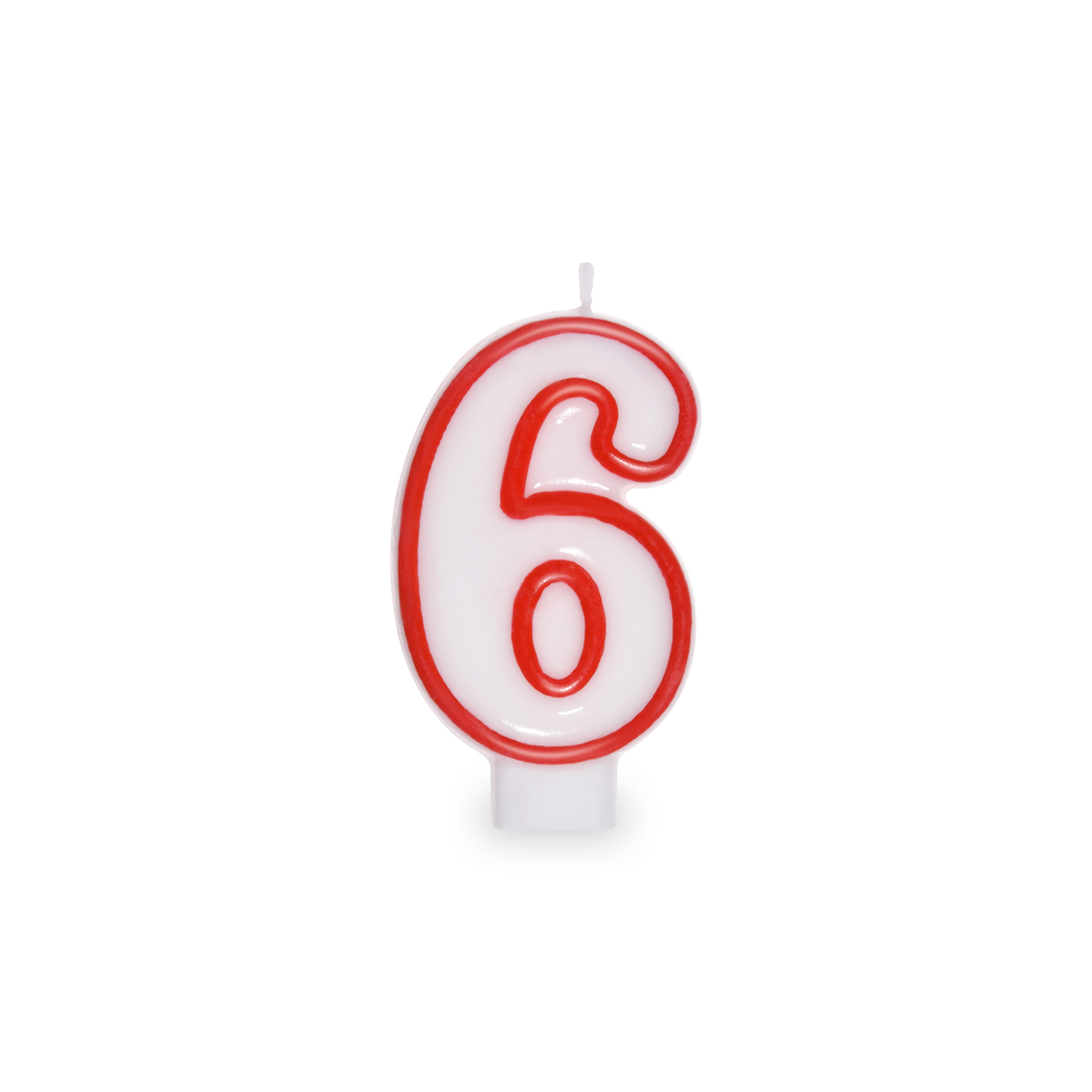 Svíčka číslová "6" 75 mm [1 ks]
