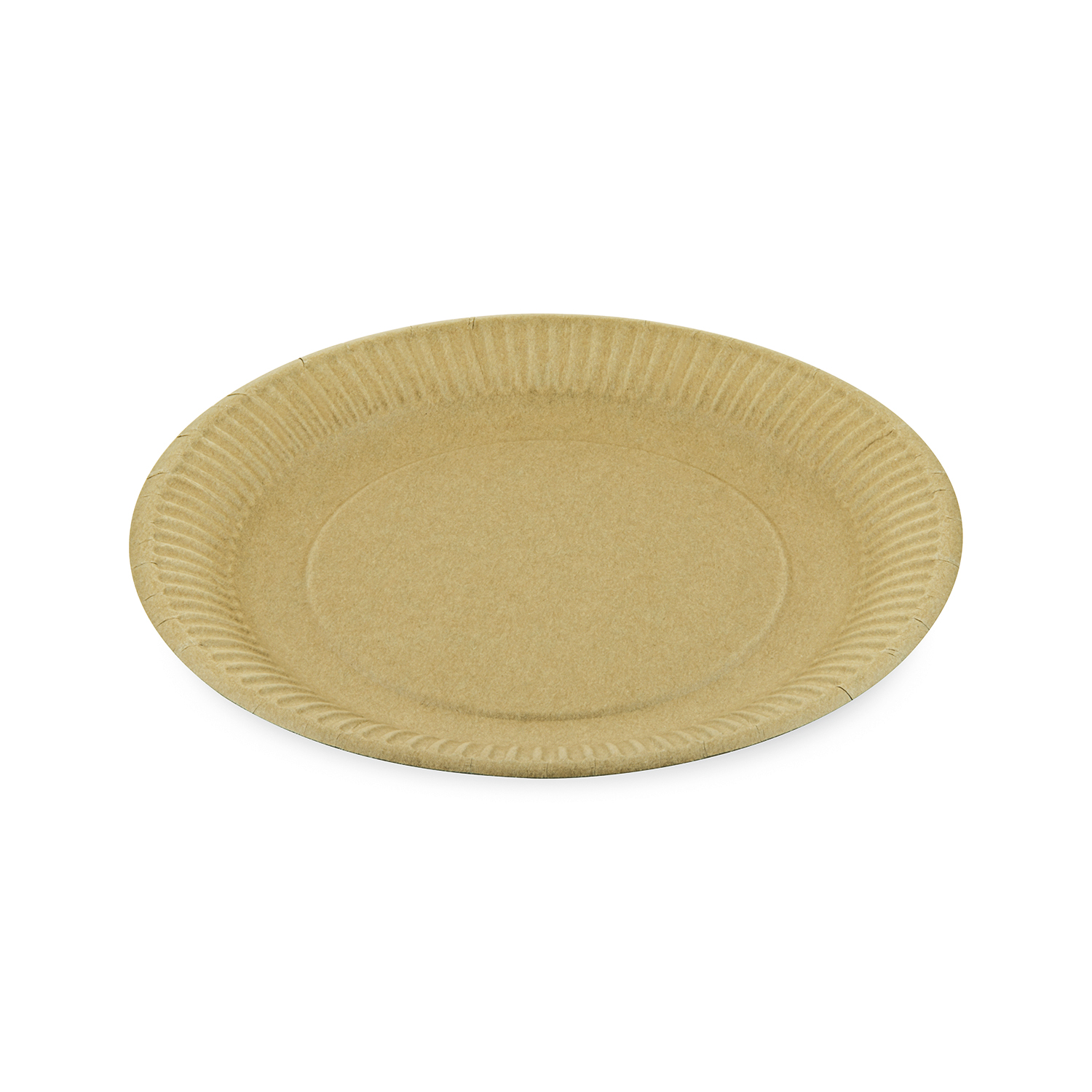 Papírový talíř nepromastitelný Ø 23cm, Kraft hnědý [100 ks]