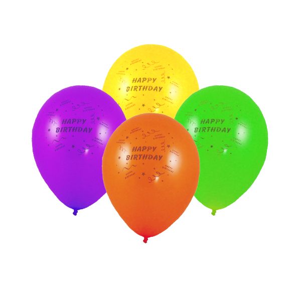Nafukovací balónek "Happy Birthday" "M" [100 ks]