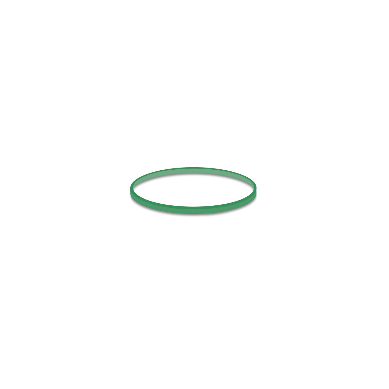 Gumička zelená slabá (1 mm, Ø 4 cm) [1 kg]
