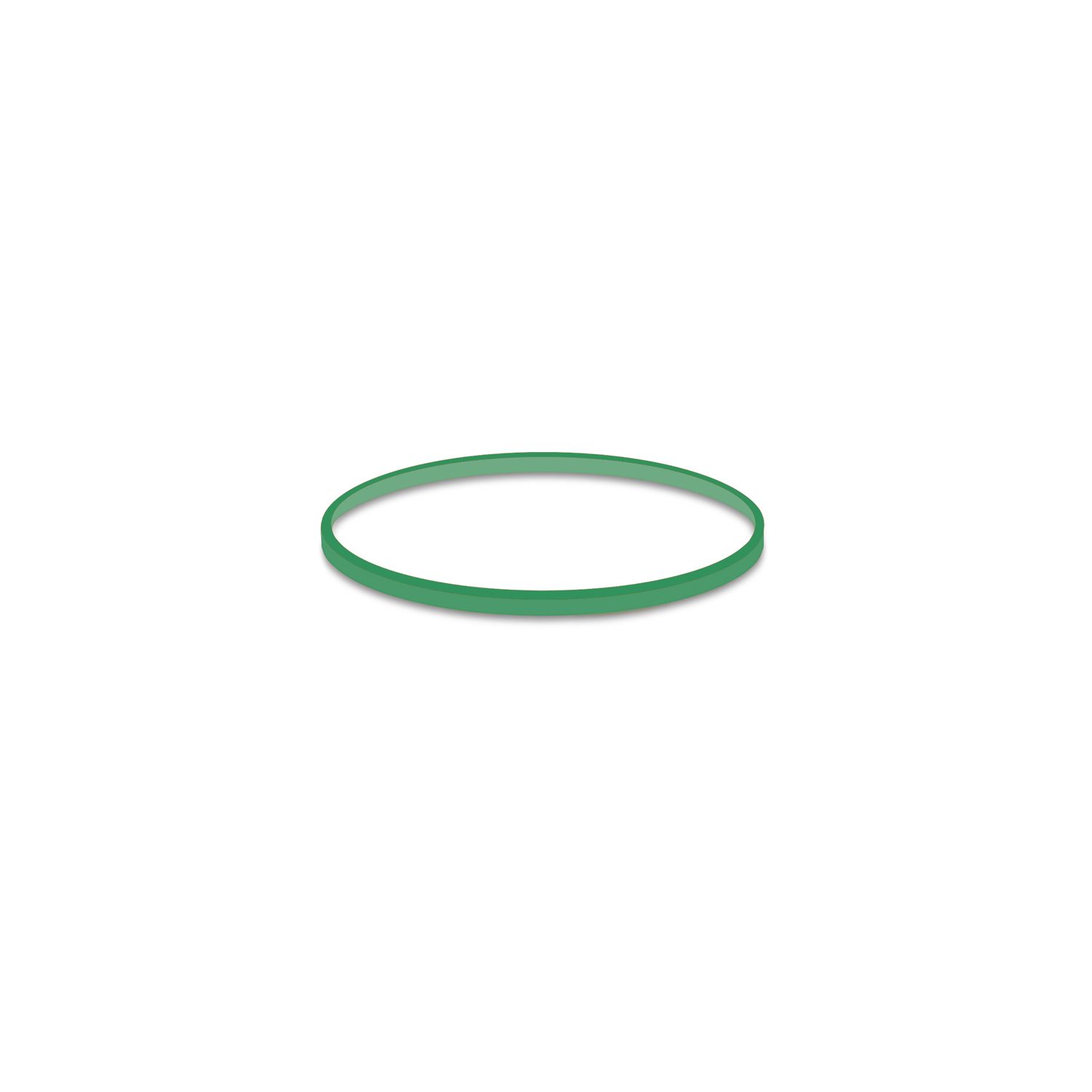 Gumička zelená slabá (1 mm, Ø 5 cm) [1 kg]