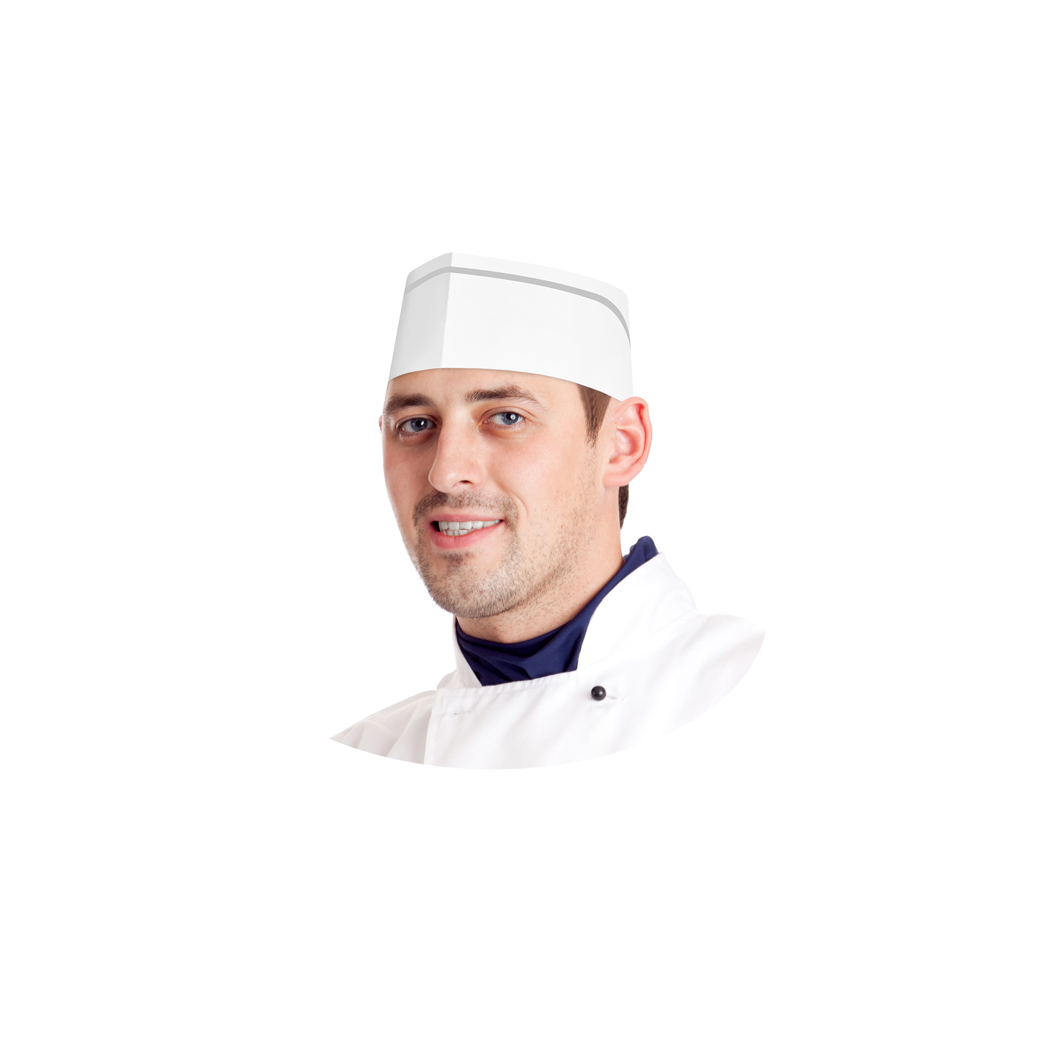Kuchařská čepice z papíru, lodička bílá [25 ks]