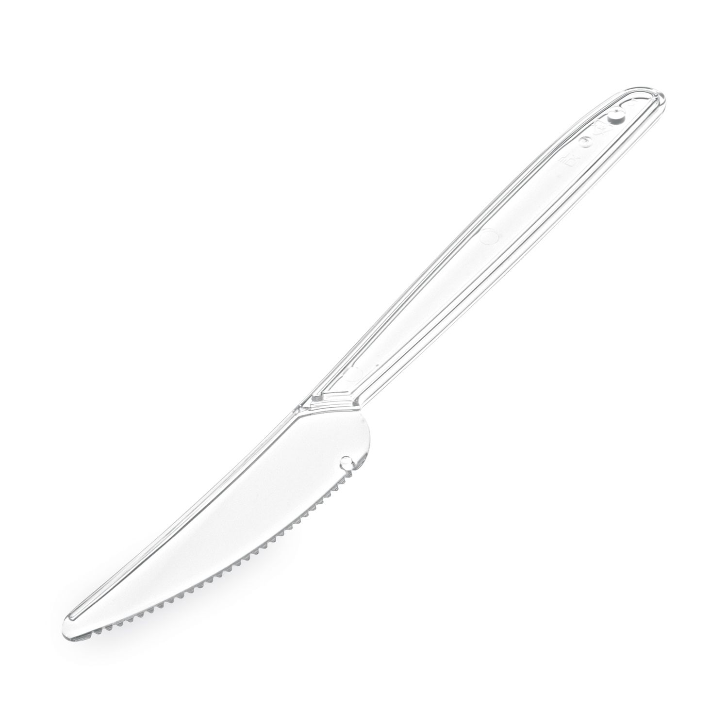 Nůž PREMIUM průhledný 18,5 cm [50 ks]