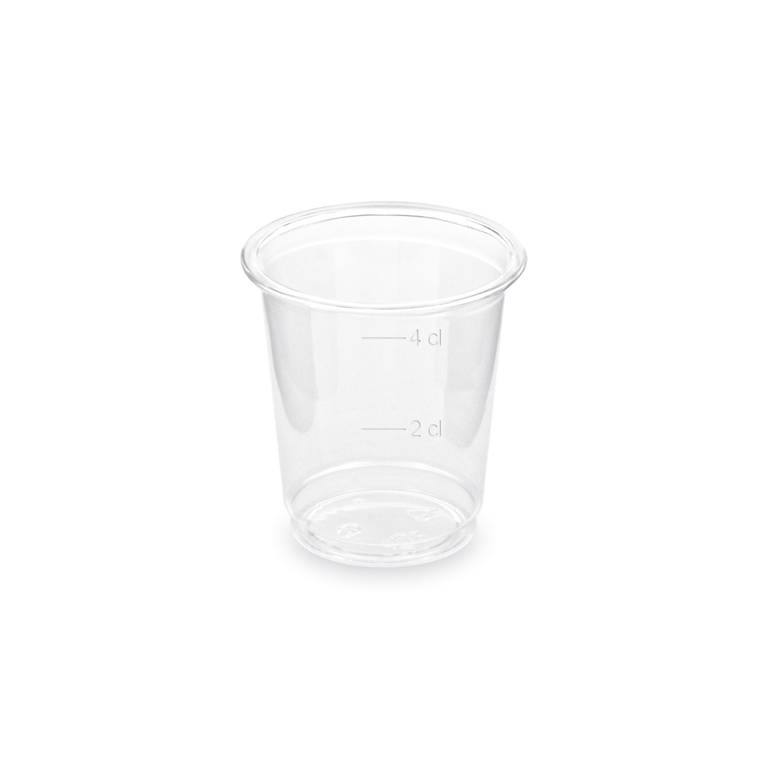 Kelímek čirý PET 2 cl / 4 cl (Ø 48 mm) [40 ks]