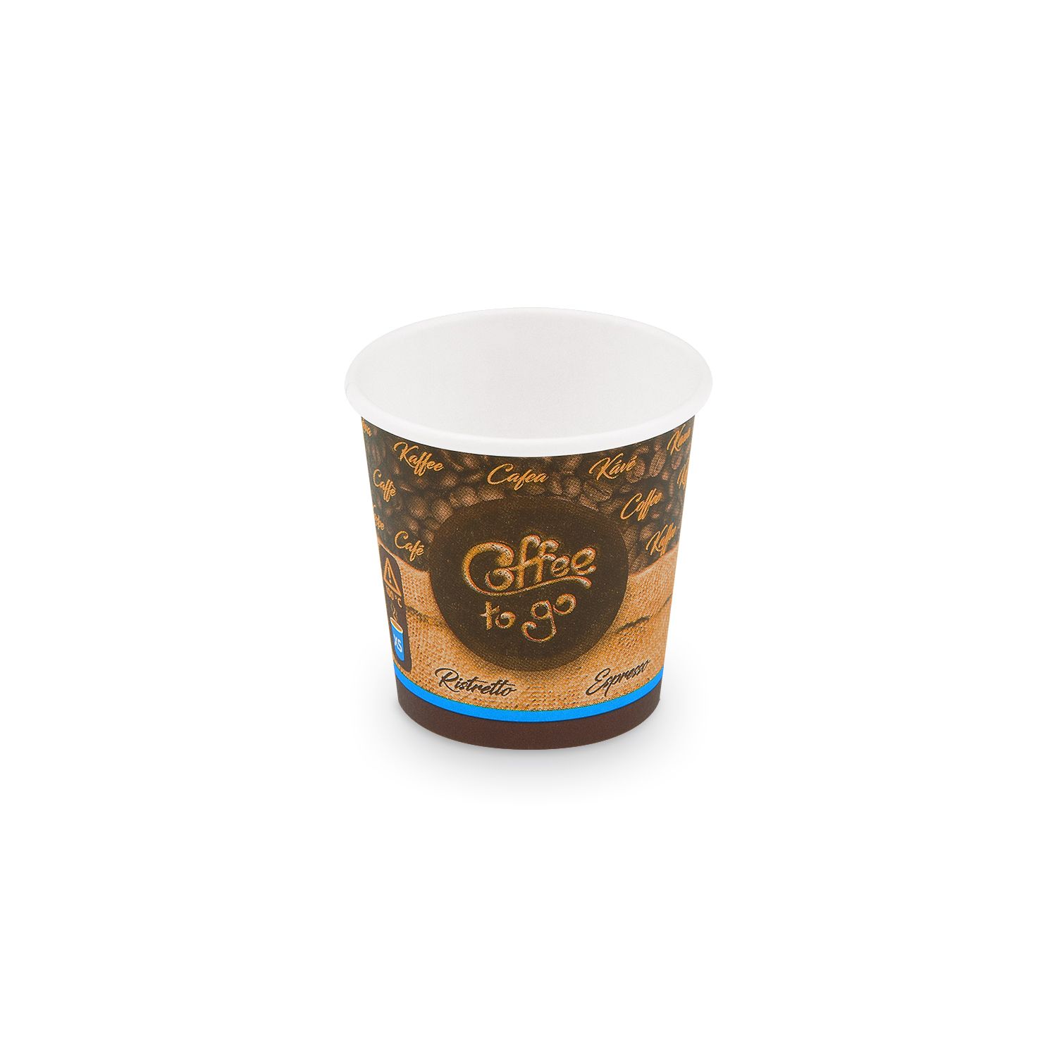Papírový kelímek "Coffee to go" 110 ml, XS (Ø 62 mm) [50 ks]
