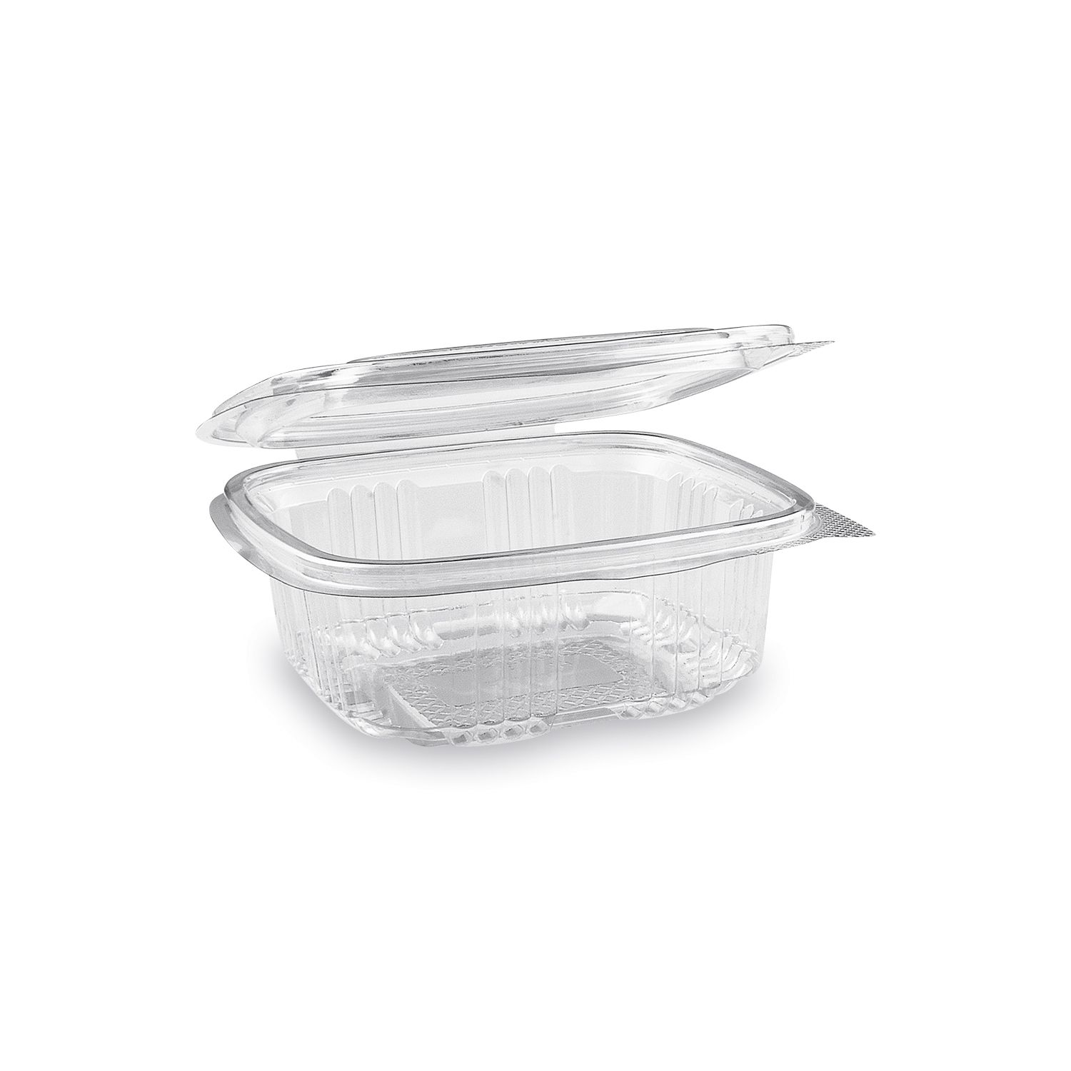 Miska hranatá průhledná s víčkem 375 ml (PET) [50 ks]