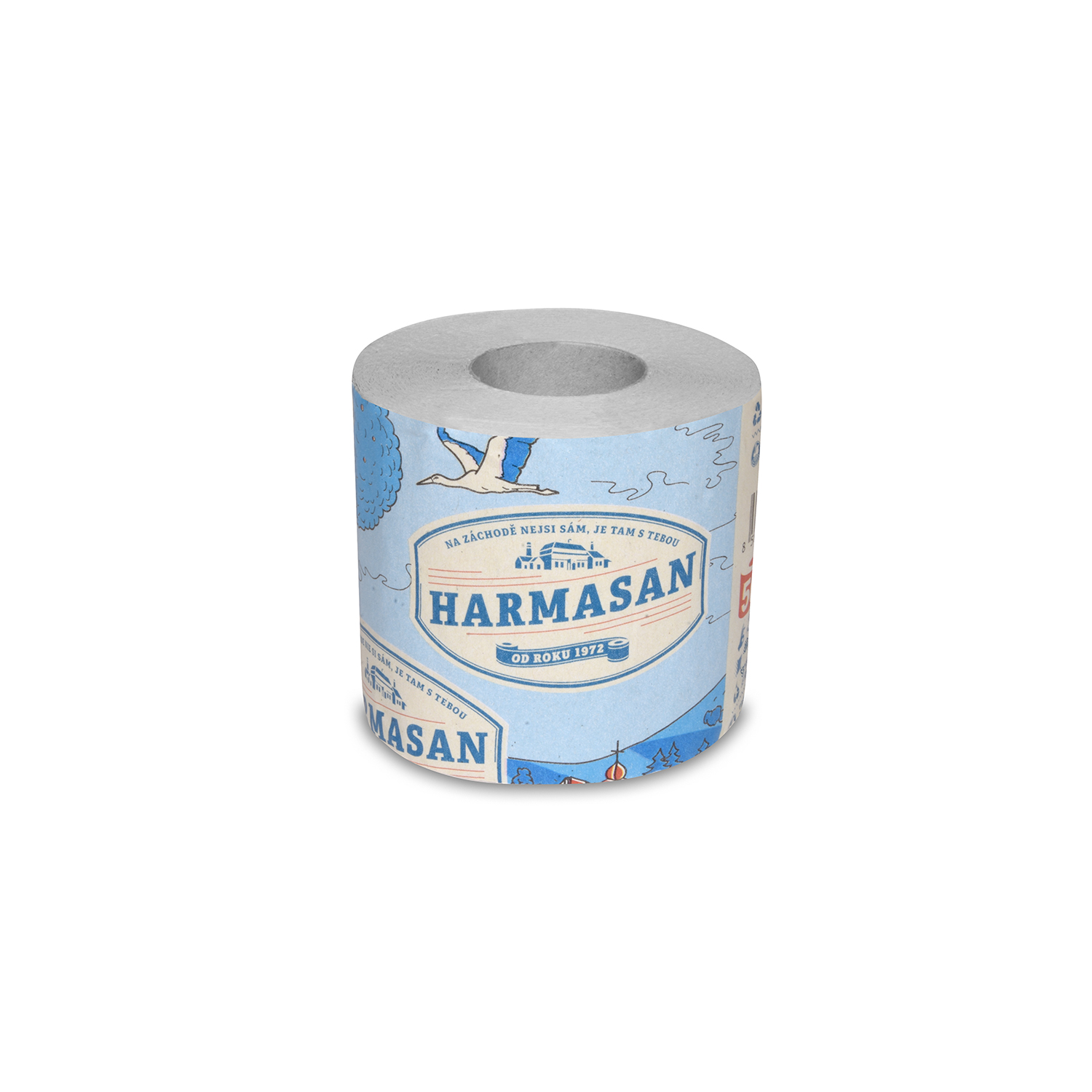 Toaletní papír natural 1vrstvý "Harmasan" 400 útržků, 50 m [1 ks]
