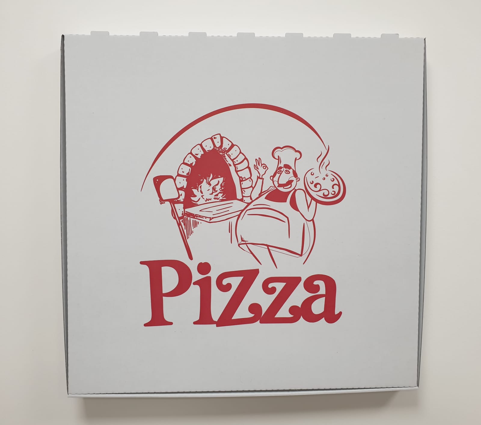 Krabice na pizzu extra pevná bílá 50 x 50 x 4 cm, 100ks
