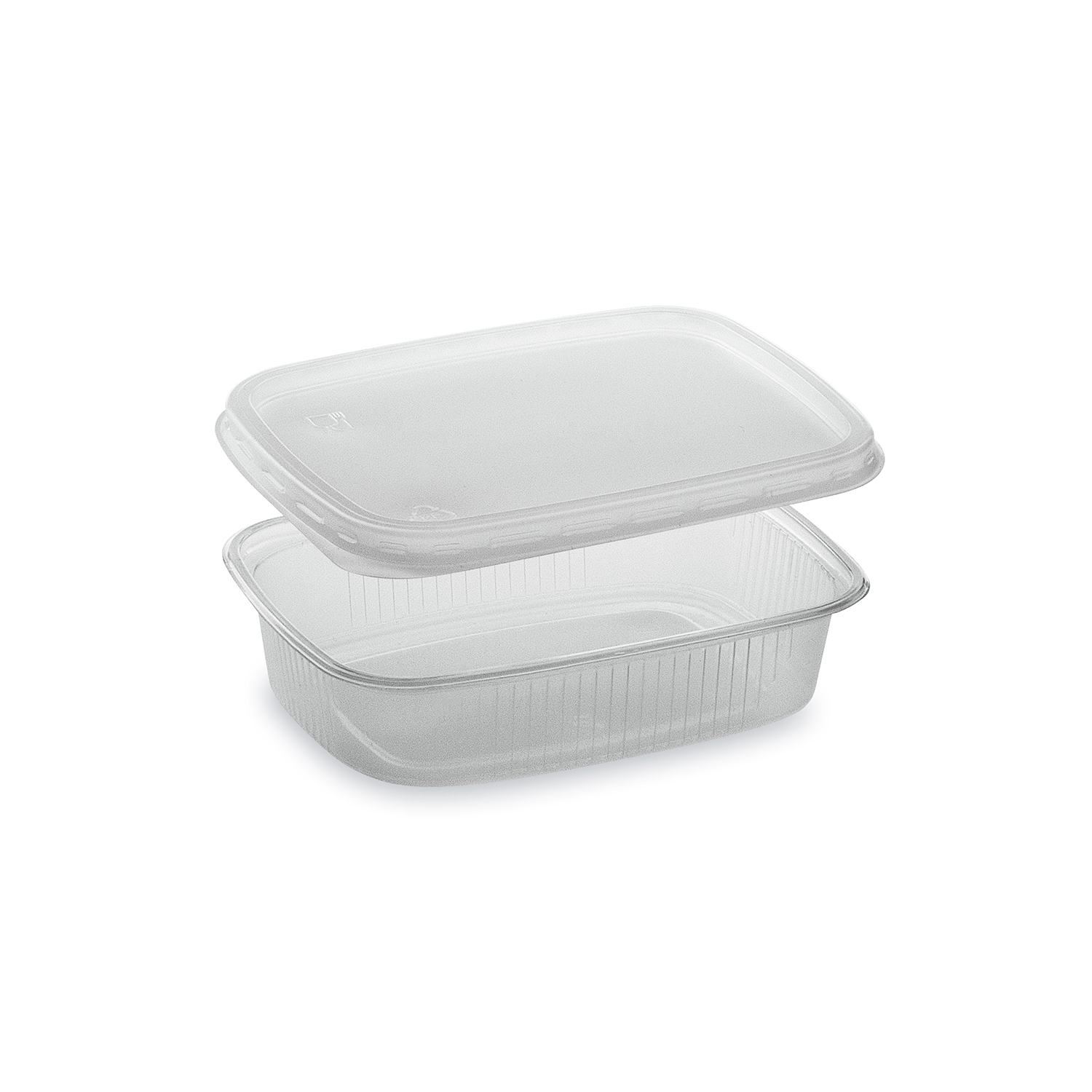 Miska hranatá průhledná 125 ml + víčko (PP) [2 x 250 ks]