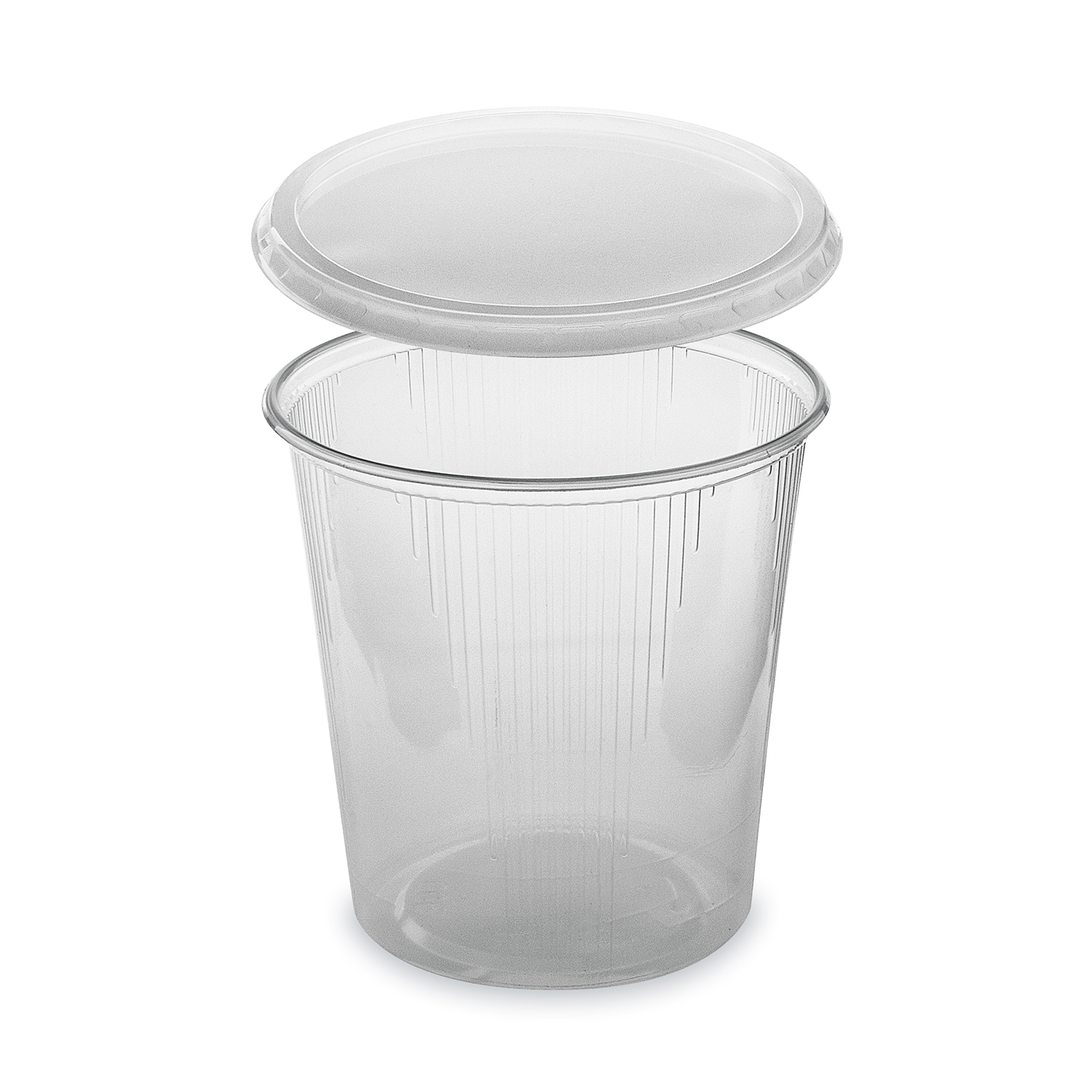 Miska kulatá průhledná 500 ml + víčko (PP) [2 x 250 ks]