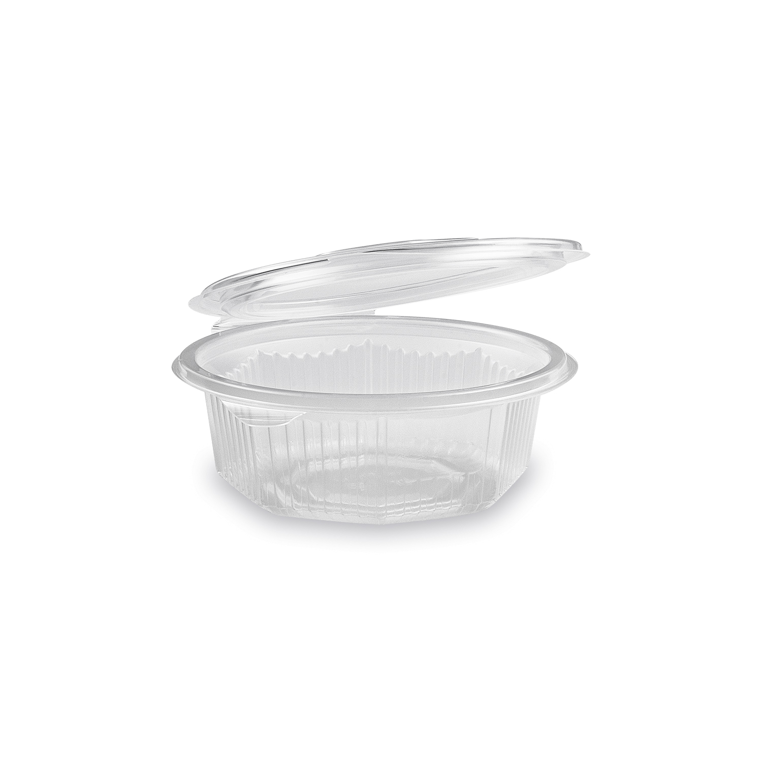 Miska osmiboká průhledná s víčkem 375 ml (PP) [50 ks]