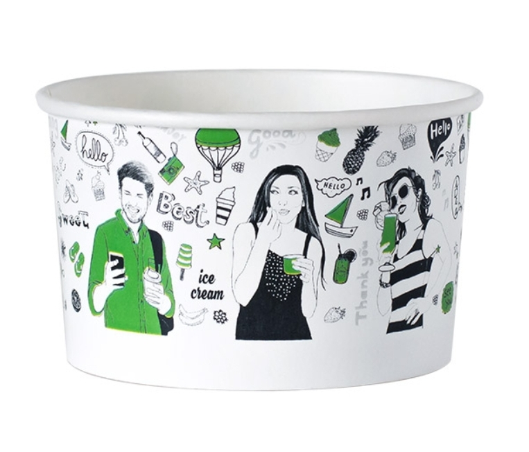 Papírová miska na zmrzlinu "FRIENDS" 350ml [30 ks]