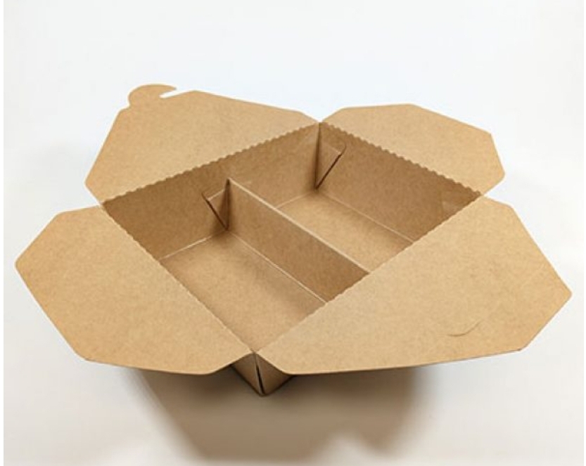 Krabička lunch box hnědá kraft 2000ml 2-dílná