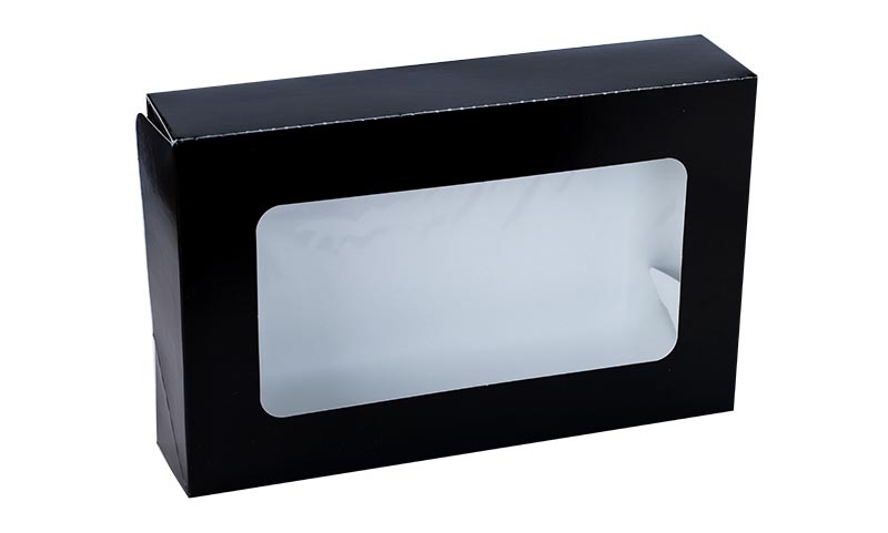 Sushi box černý s oknem 170x120x50