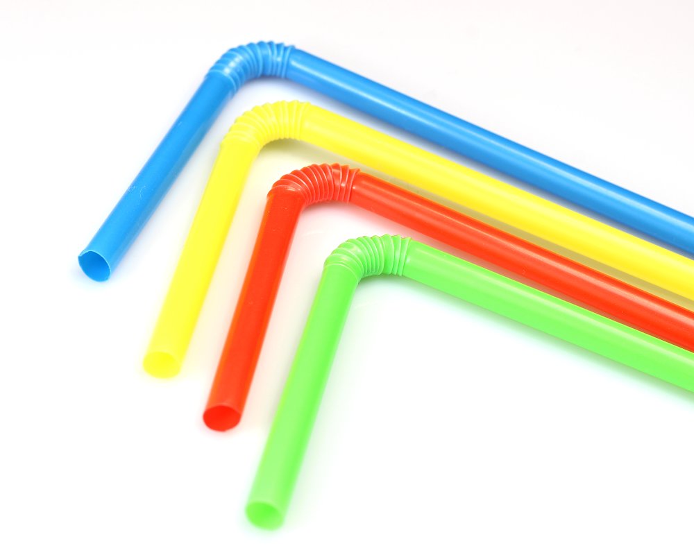 Slámka plastová barevná s flexi kloubem `JUMBO` Ø7mm x 24cm [250 ks]  znovu použitelné
