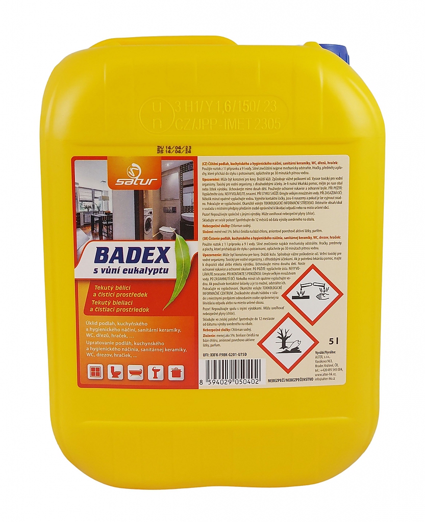 SATUR BADEX EUKALIPTUS 5l bělicí a dezinfekční přípravek