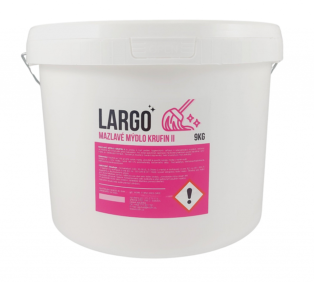 MAZLAVÉ MÝDLO 9kg LARGO bílé